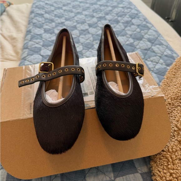 Madewell remi ballet flats chocolate raisin 8.5 new in box - Picture 2 of 3